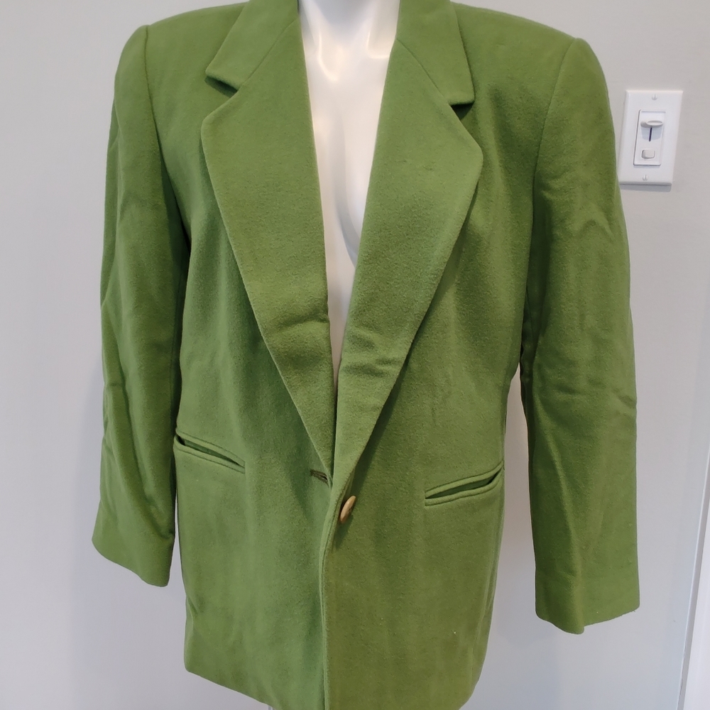 Vintage wool blend green Blazer